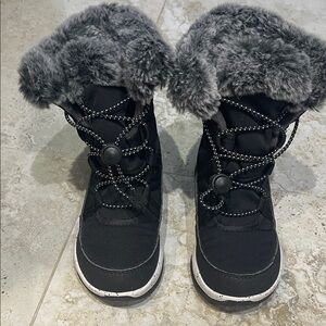 Kamik Black and Gray Kids Winter Boots